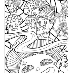 Peerless Page Psychedelic Adult Coloring Book Digital