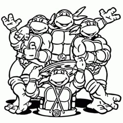 Brilliant Ninja Turtles Coloring Pages Home Popular