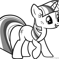 Fine Printable My Little Pony Coloring Pages Piranha Colouring Twilight Sparkle