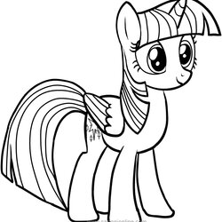 Supreme My Little Pony Twilight Sparkle Drawing At Free Download Coloring Pages