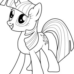 Excellent Twilight Sparkle Coloring Page For Kids Free My Little Pony