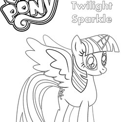 Wonderful Twilight Sparkle My Little Pony Coloring Page Printable Pages Bloom Apple Print Info Comments