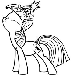 Wizard Twilight Sparkle From My Little Pony Coloring Page Free Printable
