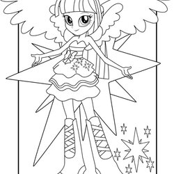 Printable My Little Pony Girls Coloring Pages Twilight Sparkle