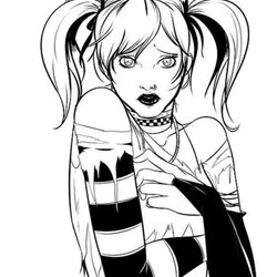 Preeminent Harley Quinn Coloring Pages Free Printable