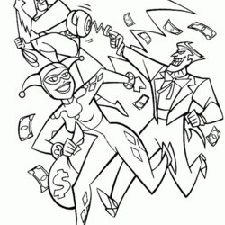 Harley Quinn Coloring Pages Best For Kids Printable Page