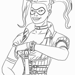 Harley Quinn Coloring Pages Best For Kids Free Page