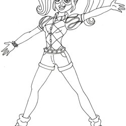 Perfect Harley Quinn Coloring Pages Best For Kids Printable Free Page