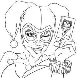 Superlative Harley Quinn Coloring Pages Print And Color Joker Batman Ivy