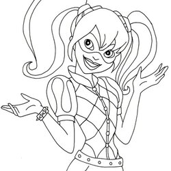 The Highest Standard Free Printable Harley Quinn Coloring Pages