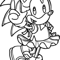 Matchless Awesome Three Amy Rose Coloring Page Pages