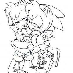 Tremendous Amy Rose Coloring Pages Home Sonic Printable Comments