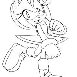 High Quality Amy Rose Coloring Pages Printable