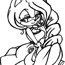 Amy Rose Coloring Pages At Free Printable Color Pa