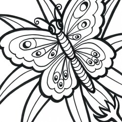 Worthy Easy Free Printable Adult Coloring Pages Butterfly For Adults