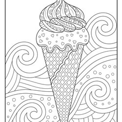 Summer Adult Coloring Pages Woo Jr Kids Activities Cream Easy Free