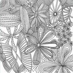 Cool Easy Coloring Pages For Adults Best Kids Printable Adult Intricate Stress Complex Relieving Pattern