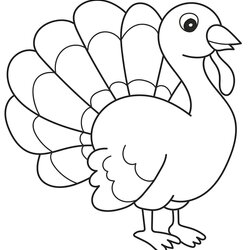 Terrific Printable Turkey Pictures Simple For Preschoolers