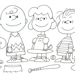 Pretty Photo Of Charlie Brown Coloring Pages Peanuts Baseball Snoopy Game Free And