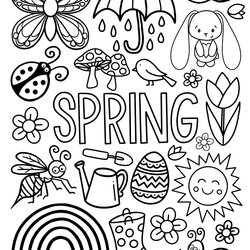 Splendid Spring Coloring Page