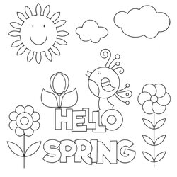 Fantastic Spring Coloring Page Free Kids Sheet Date