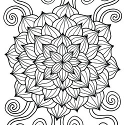 Sublime Spring Coloring Pages Best For Kids Printable Flower Abstract Flowers Book Colouring Color Hard Funky