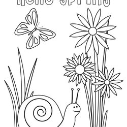 Superior Free Spring Coloring Pages Printable Hello Page