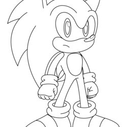 Dark Sonic Coloring Pages Home Boom Super Uncolored Standing Challenge Air Hedgehog Tails Cartoons Comments