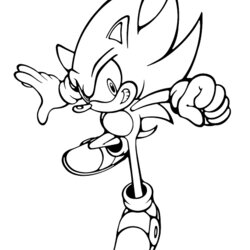 Champion Dark Sonic Coloring Pages Cartoon Colouring Sheets Kids