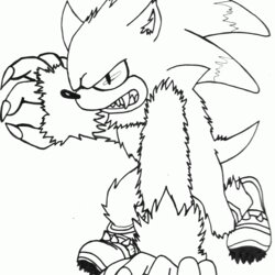 Fine Printable Dark Sonic Coloring Pages Power Of Page Shadow Werewolf Moon Unleashed