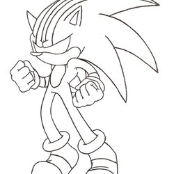 Matchless Dark Sonic Coloring Pages Sketch Page By