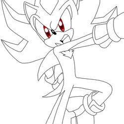 The Highest Quality Dark Sonic Coloring Pages Printable