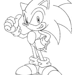 High Quality Sonic Pages Coloring Unleashed Hedgehog Chip Template Dark Library Popular Shadow
