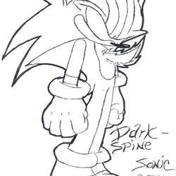 Sonic Coloring Page Dark Super Pages Hedgehog Tails Magician