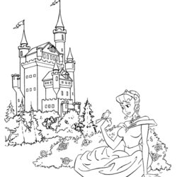 Superior Princess And Castle Coloring Sheet Pages Princesses Colouring Disney Ti Pro Print Kids