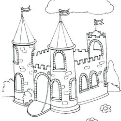 Wonderful Princess Castle Coloring Pages At Free Download Disney Elsa Color Tale Fairy Printable Hogwarts