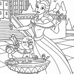 Out Of This World Castle With Princess Coloring Pages