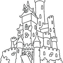 Fantastic Disney Princess Castle Coloring Pages At Free Color Printable Colouring