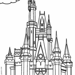 Preeminent Cinderella Castle Coloring Book Pages Printable Kids Princess Sheets Disneyland Stock