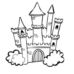Matchless Castle Colouring Pages Princess Free