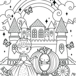 Printable Princess Castle Coloring Pages Word Searches