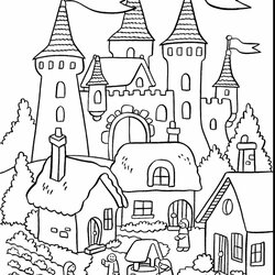 Disney Princess Castle Coloring Pages At Free Printable Color Print Sheets Unlimited