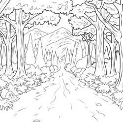 Cool Nature Coloring Pages For Adults To Print Book