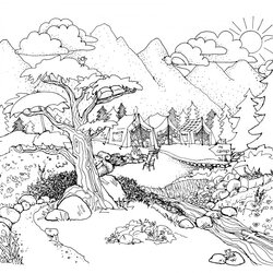 Coloring Pages For Adults Nature Home Comments