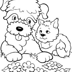 Kitten Coloring Pages Best For Kids Printable Kittens Cat Color Cute Print Puppy Puppies Little Page