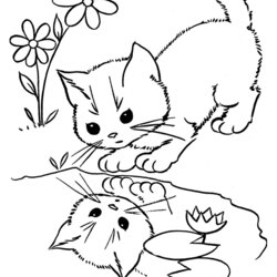 Terrific Free Printable Cat Coloring Pages For Kids Kitty