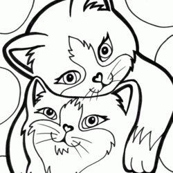 Sterling Cat And Kitten Coloring Pages Home