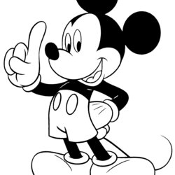 Brilliant Print Mickey Mouse Coloring Pages Home Sheets Printable Disney Book Cartoon Finger Kids Holding
