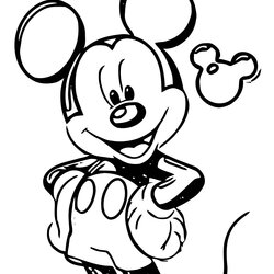 Magnificent Mickey Coloring Book Mouse Cartoon Photo Page