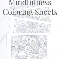 Superb Free Printable Mindfulness Colouring Sheets Coloring Pages Kids Easy Books Book Adult Later Choose